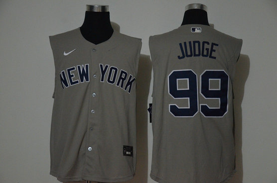Yankees 99 Aaron Judge Gray Nike Cool Base Sleeveless Jersey Yankees 99 Aaron Judge Gray Nike Cool Base Sleeveless Jersey