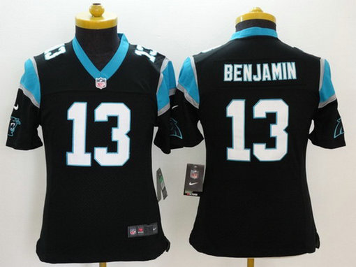 Youth Carolina Panthers #13 Kelvin Benjamin Black Team Color NFL Nike Limited Jersey