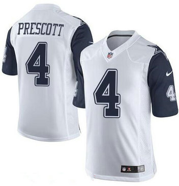 Youth Dallas Cowboys #4 Dak Prescott White 2015 Color Rush Stitched NFL Jersey Youth Dallas Cowboys #4 Dak Prescott White 2015 Color Rush Stitched NFL Jersey
