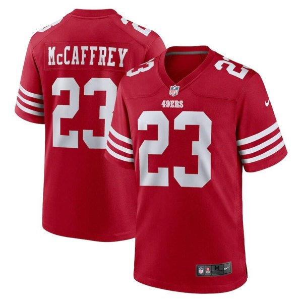 NFL San Francisco 49ers #23 Christian McCaffrey Red Limited Vapor Jersey NFL San Francisco 49ers #23 Christian McCaffrey Red Limited Vapor Jersey
